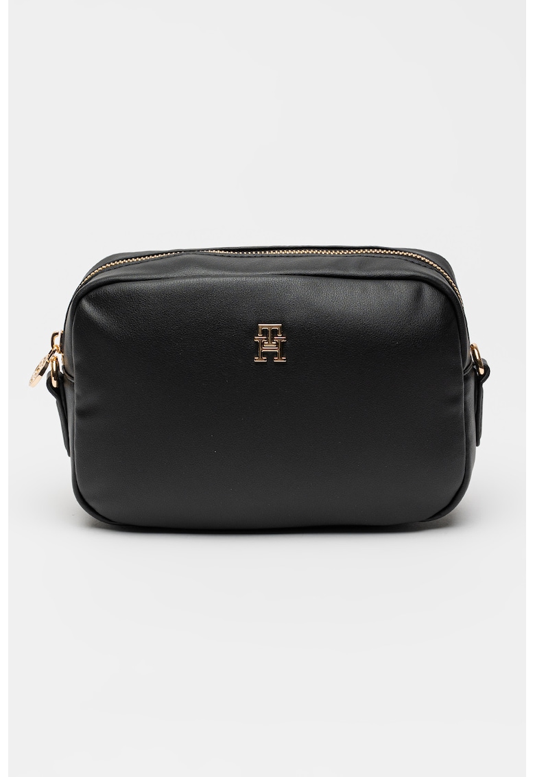 Geanta crossbody cu logo - Negru