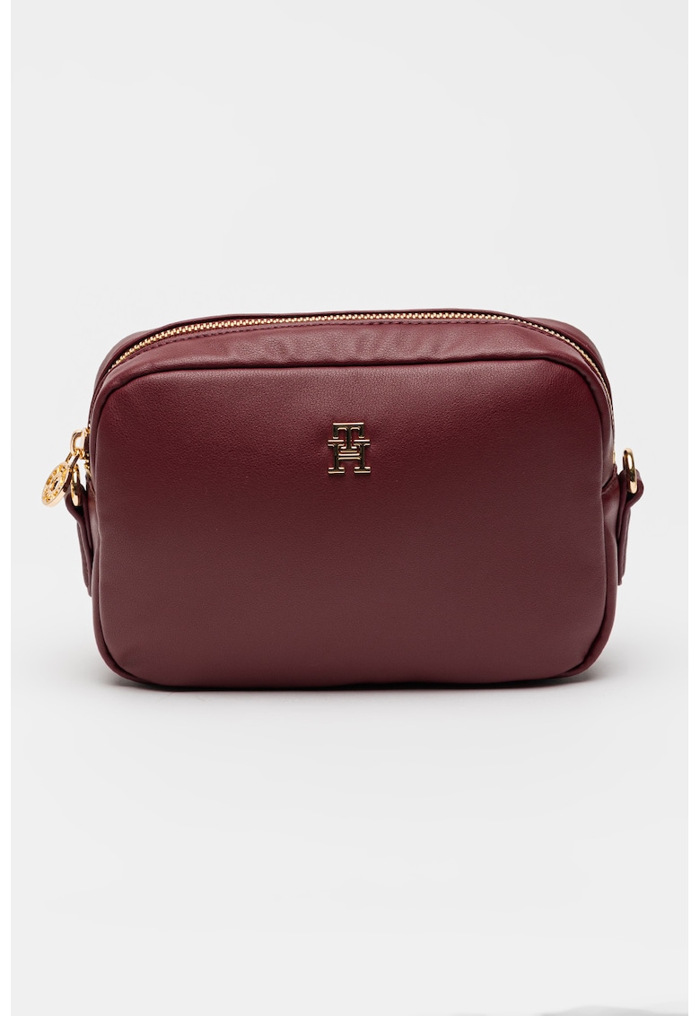 Geanta crossbody cu logo - Visiniu