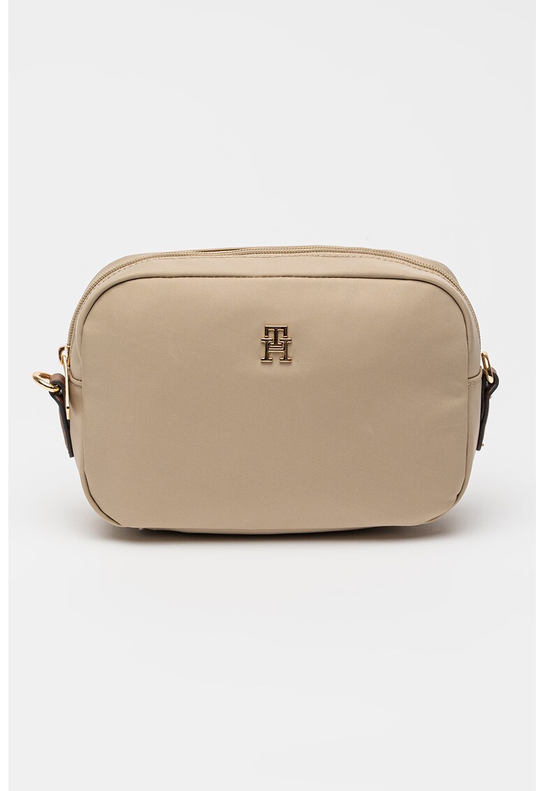 Geanta crossbody cu logo - Maro taupe deschis