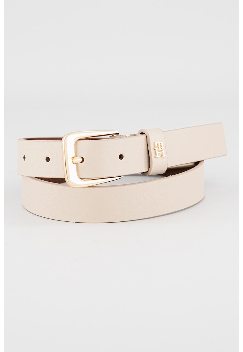 Curea din piele cu detaliu logo - Grej