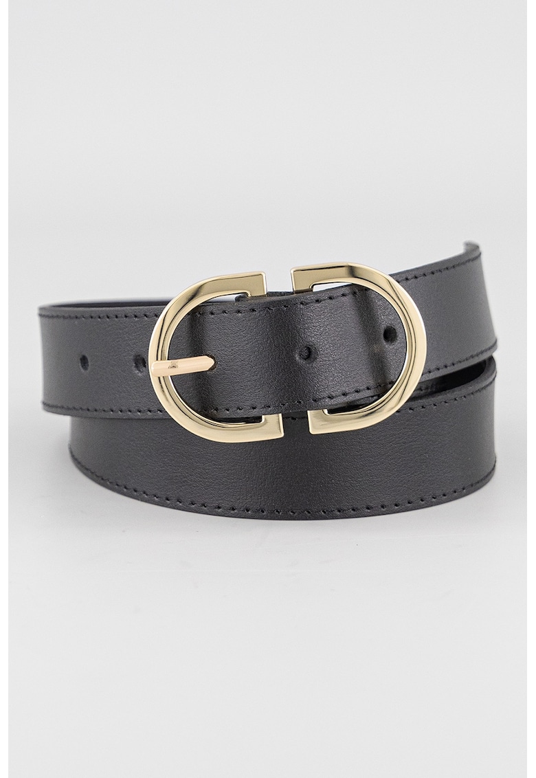 Curea de piele cu catarama ovala