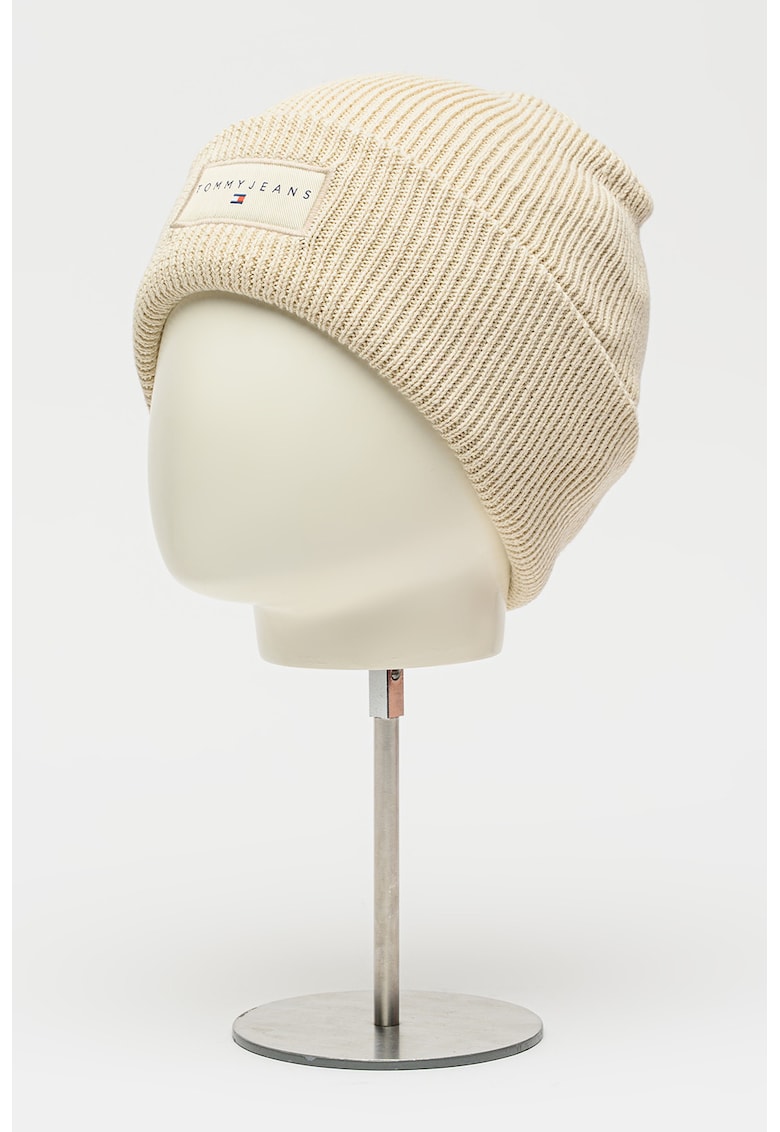 Caciula striata cu aplicatie logo