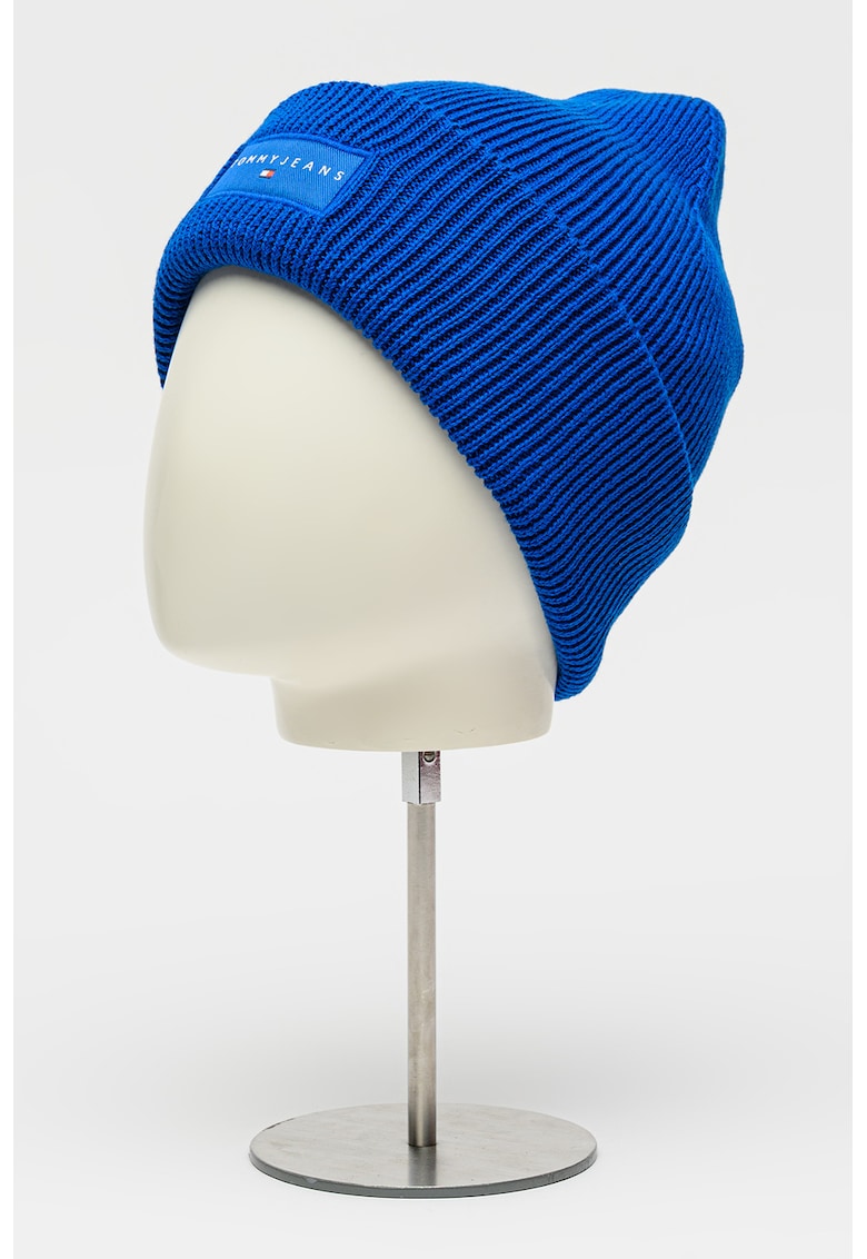 Caciula striata cu aplicatie logo