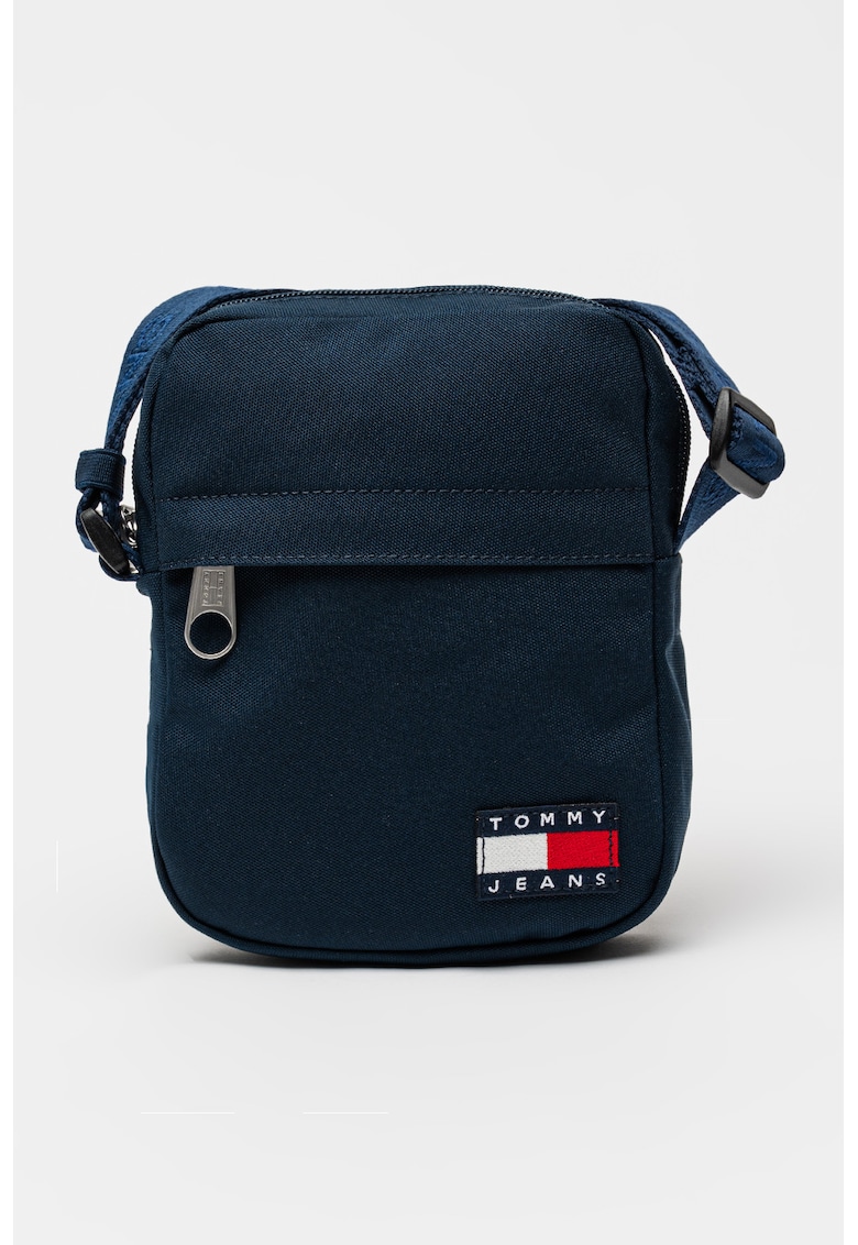 Geanta crossbody cu logo Essential - Albastru ultramarin