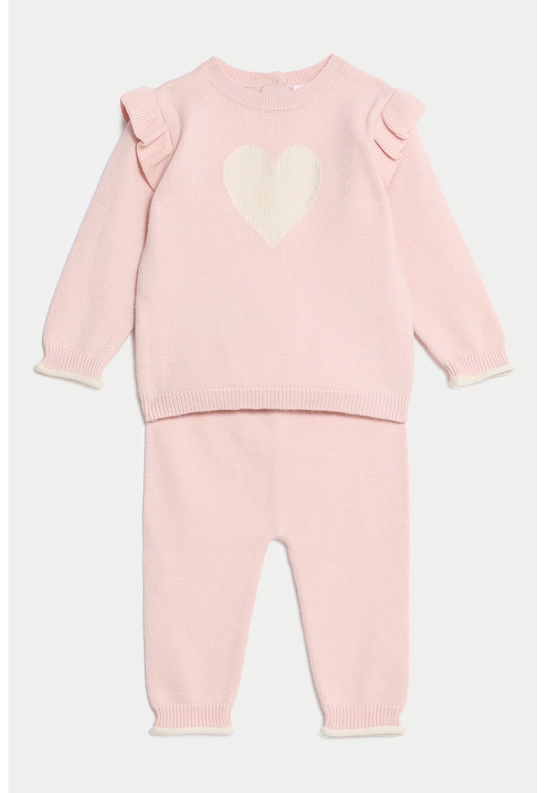 Set de pantaloni si pulover din tricot - 2 piese