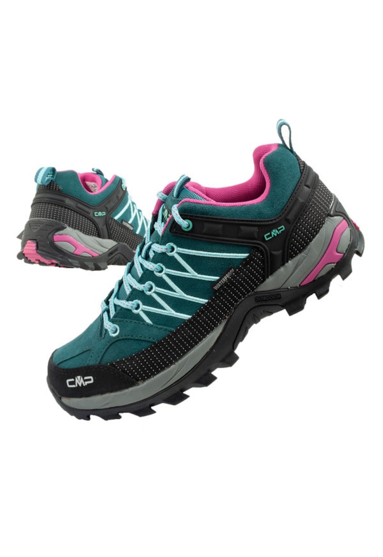 Pantofi trekking Rigel impermeabili turcoaz pentru femei - Turcoaz