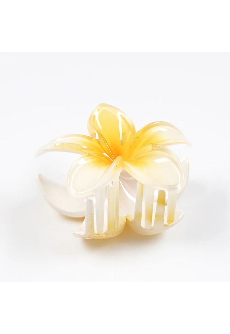Cleste de par in forma de floare galbena 8 cm
