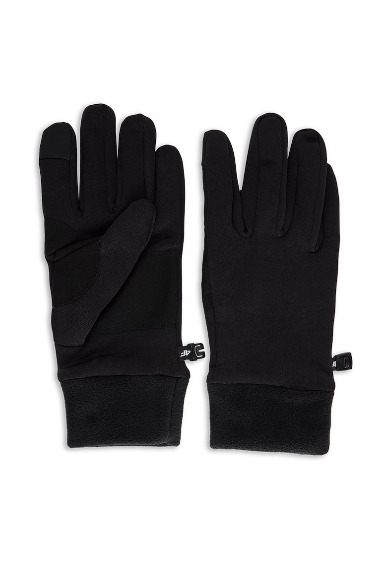 Manusi sport Unisex Negru Touchscreen - Captusite microfleece -