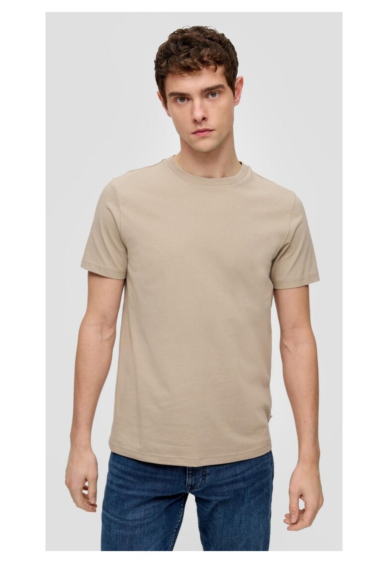 Tricou barbati cu decolteu la baza gatului si croiala Regular fit - Q/S by s.Oliver