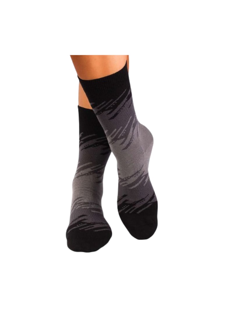 Sosete cu 98% Bumbac Tuse Artisticedwqf - Antracit/negru