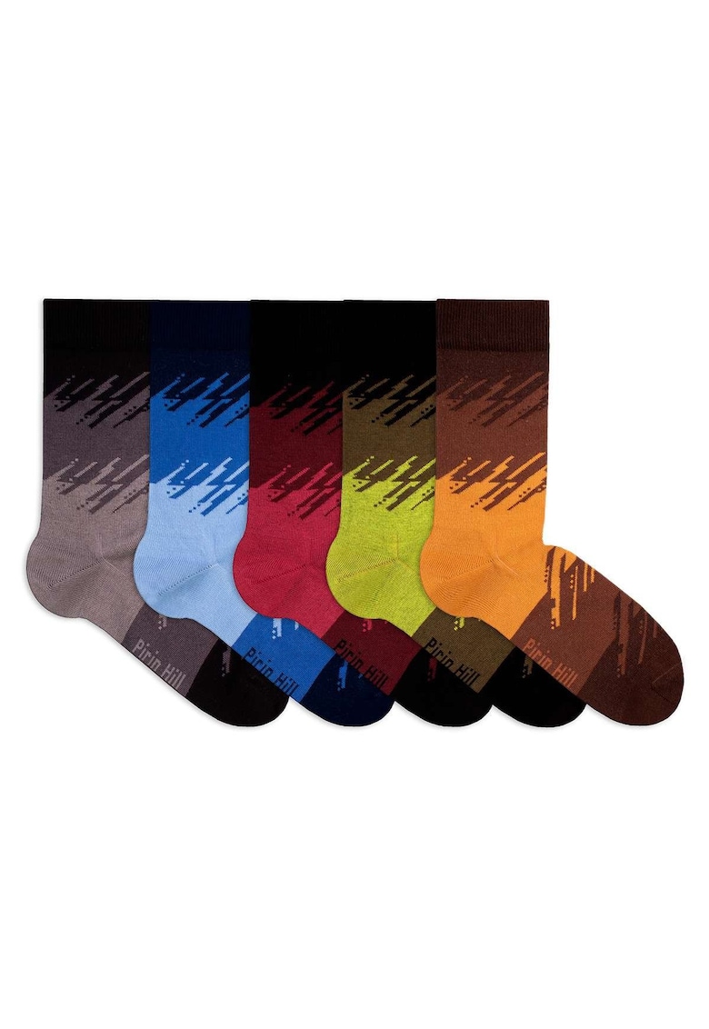 Set 5 Perechi Sosete Dama Cutie Lux - Bumbac - Multicolor