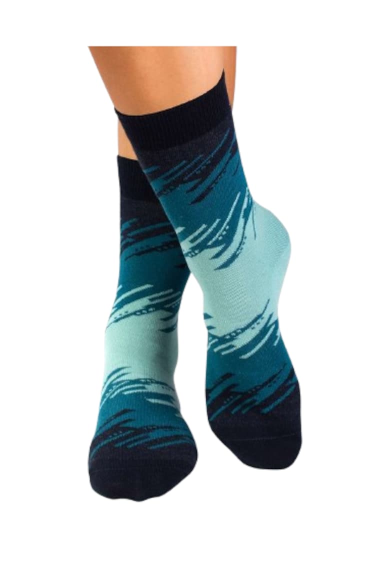 Sosete cu 98% Bumbac Tuse Artistice Petrol