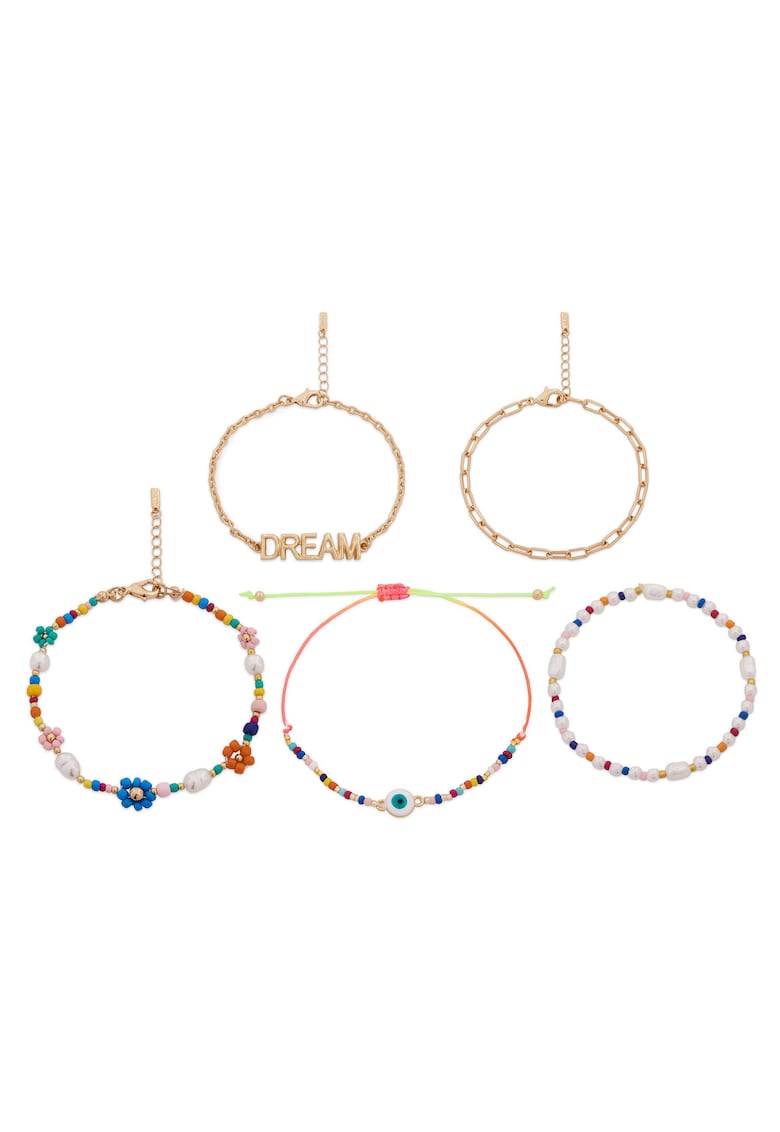 Set 5 bratari - colorat - material plastic - OS