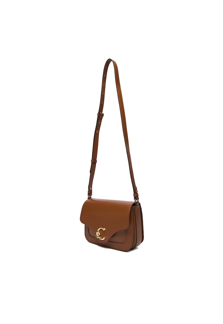 Geanta dama model W11 - culoare cognac - din piele naturala