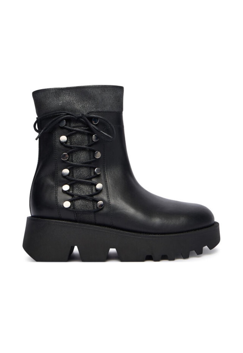 Fly London Botine dama P145313000 - Piele naturala - Negru