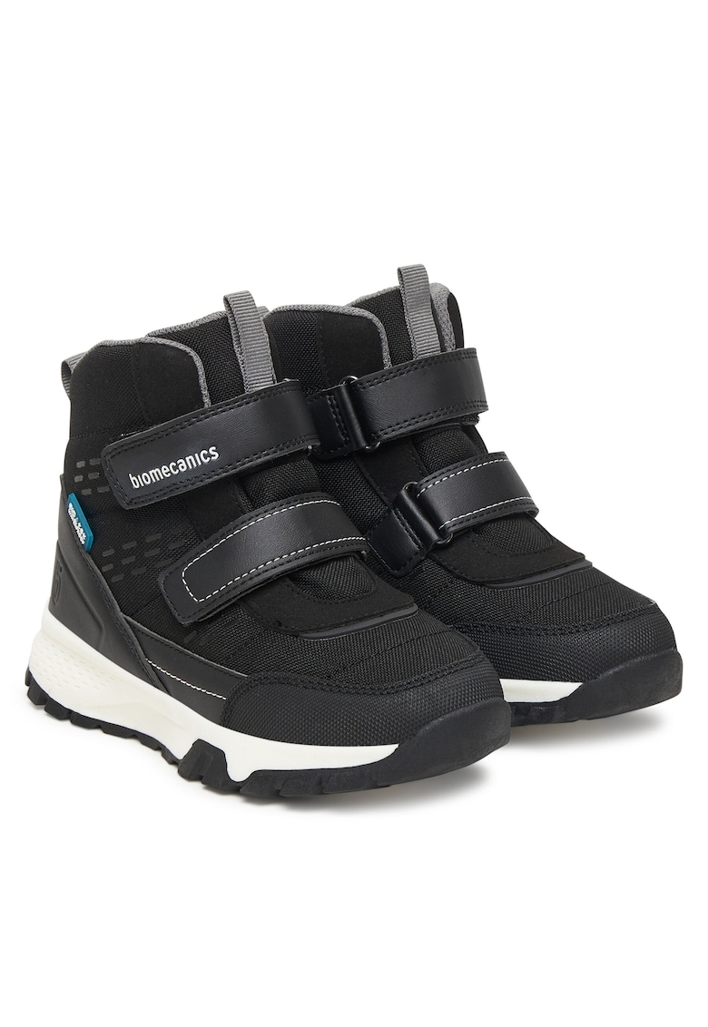 Ghete sport baieti - piele ecologica - negru