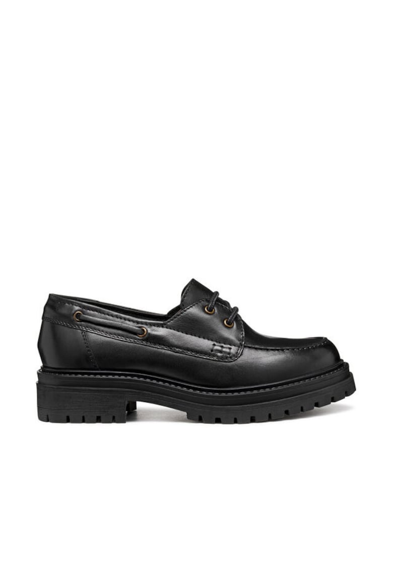 Mocasini dama - D Iridea - piele naturala - negru