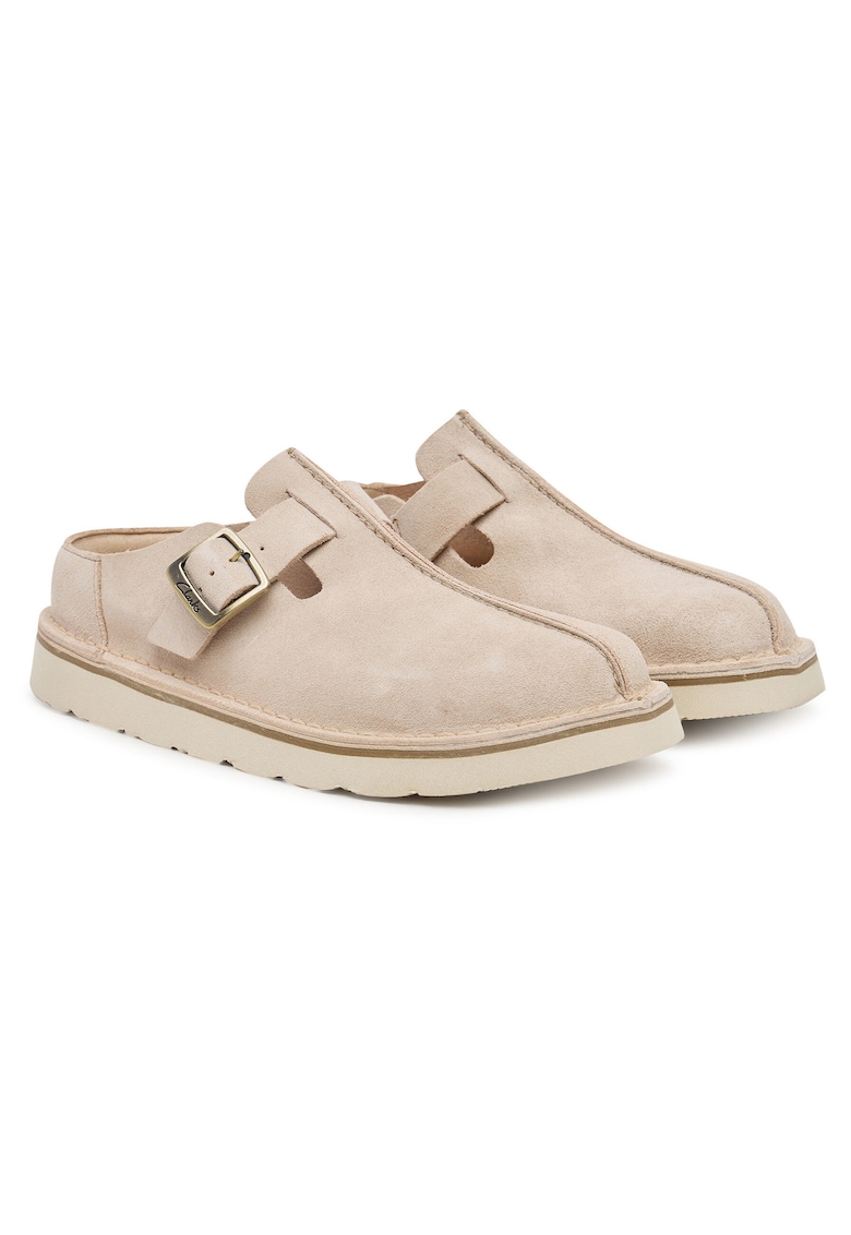 Papuci dama Sand Suede Solsbury Mule - piele naturala - culoare bej