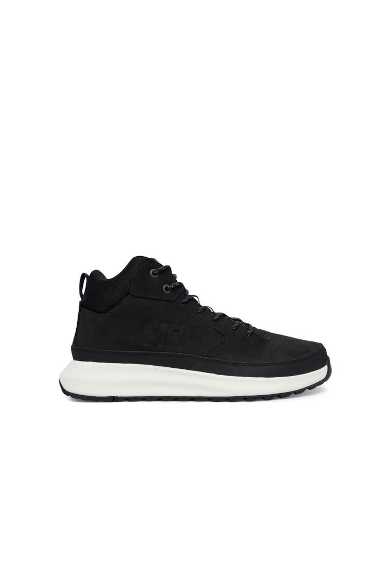 Ghete sport barbati Beckett Mid - piele naturala - negru/alb