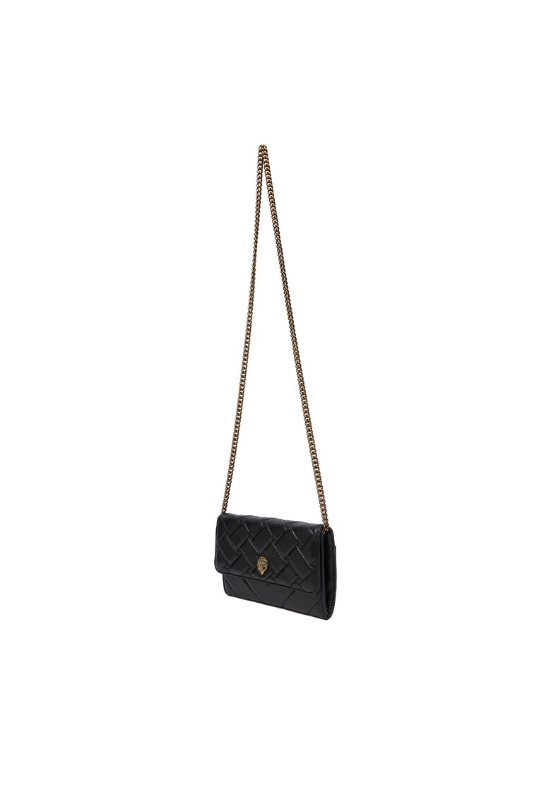 Geanta dama Kensington Chain - piele naturala - neagra