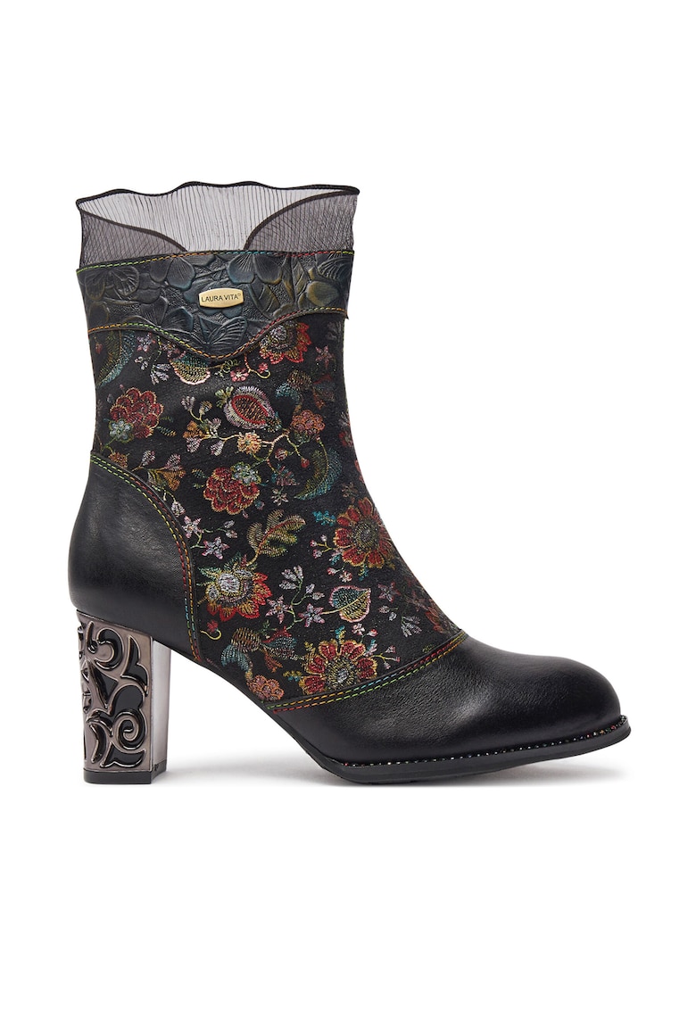 Laura Vita Botine dama - Piele naturala - Negru