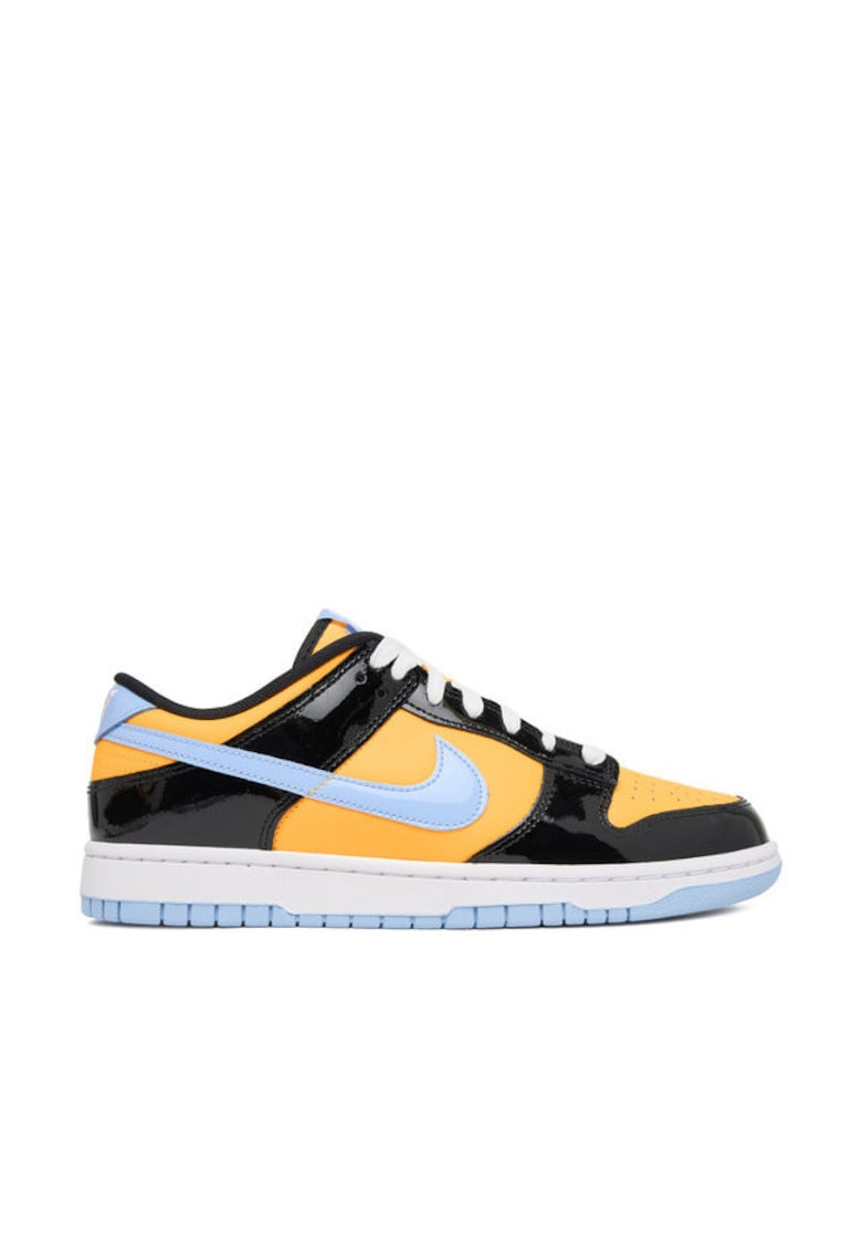 Tenisi barbati Dunk Low Retro SE - piele naturala - negru/aluminiu - portocaliu