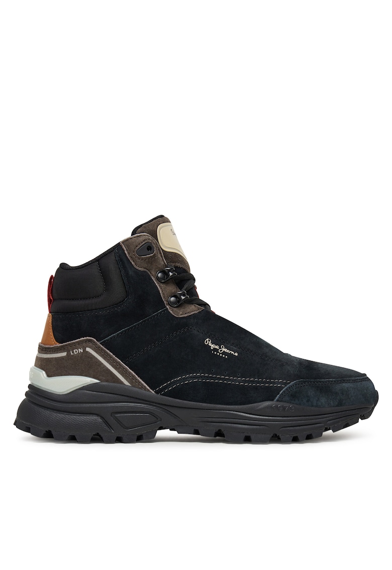 Ghete barbati Ebonised Grey - piele naturala - Negru