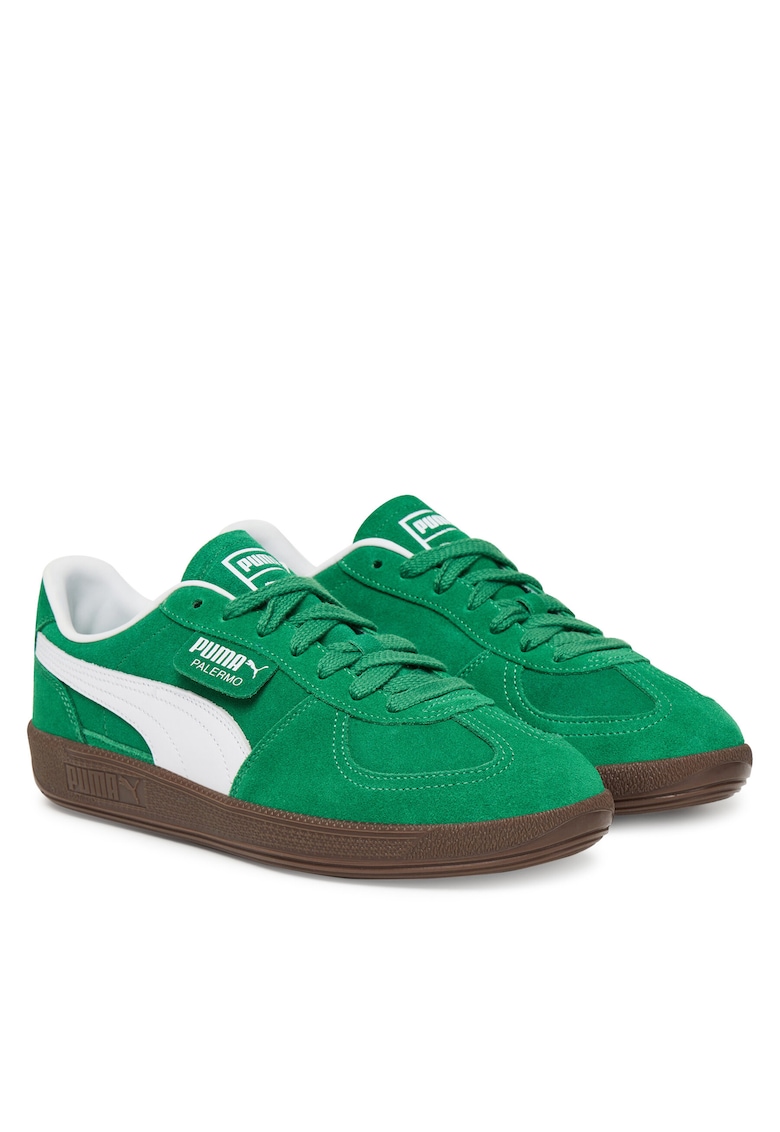 Tenisi barbati - piele naturala - verde -