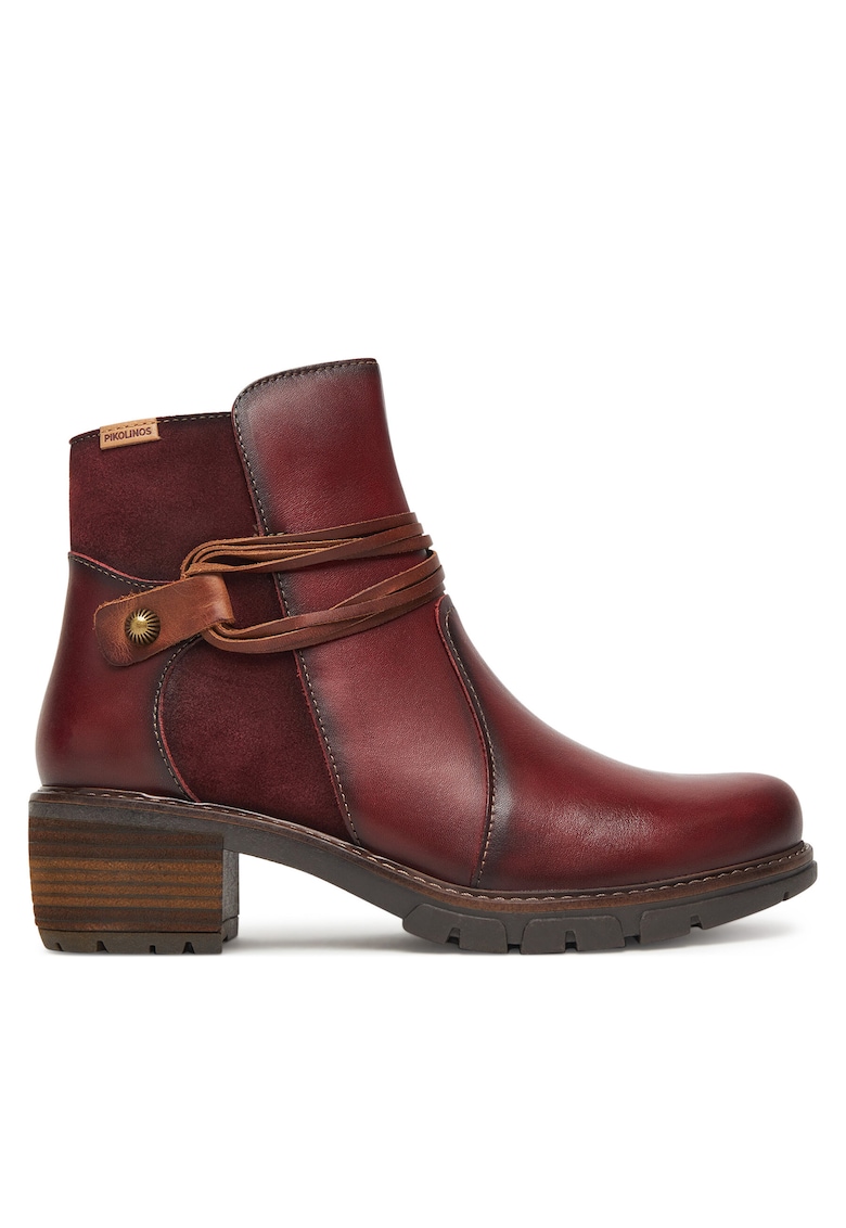 Botine dama W1T-8906C2 - Piele naturala - Visiniu