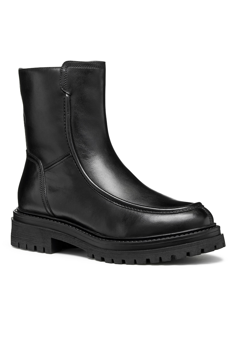 Geox Cizme dama - D Iridea - piele naturala - negru - Negru