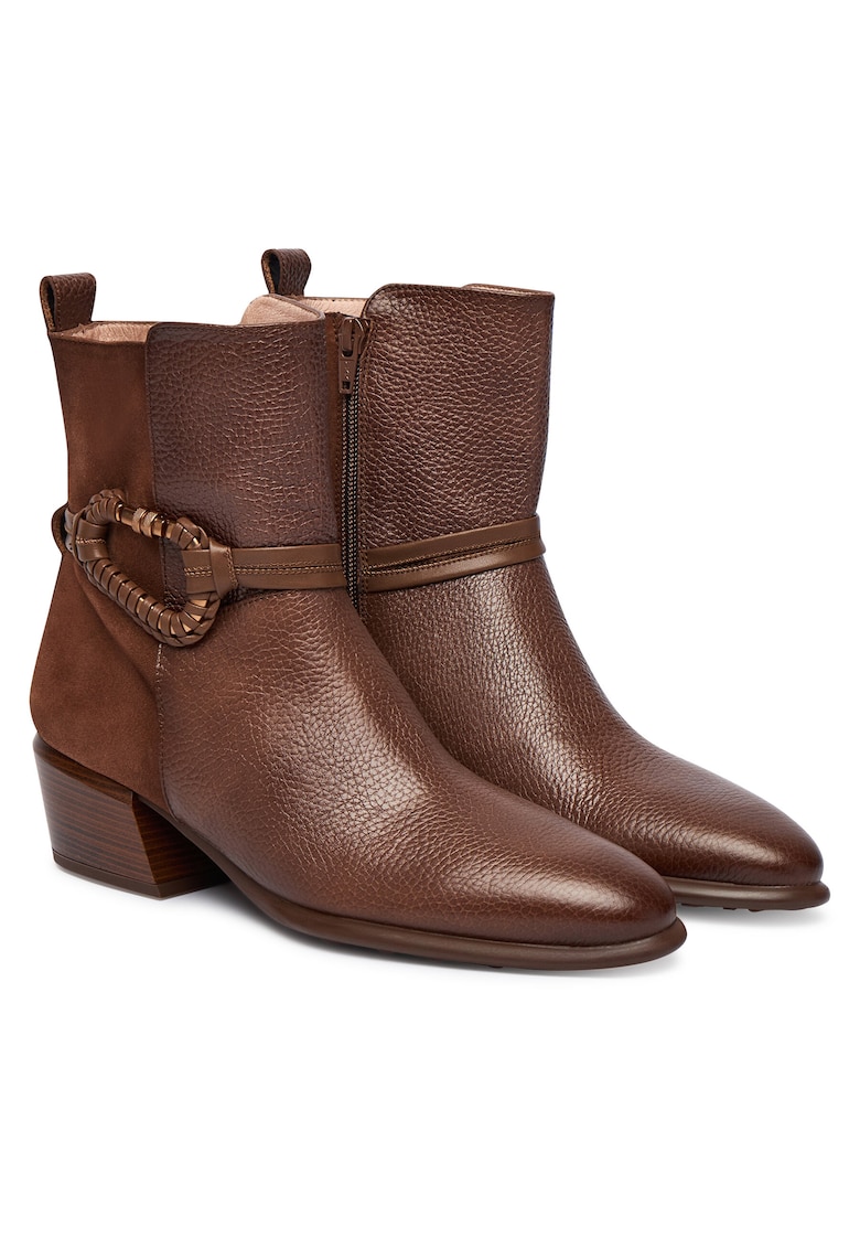 Botine dama C002 PHI254297 - Piele naturala - Maro