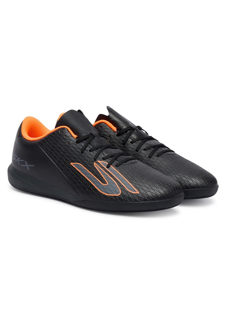 Pantofi sport barbati - ghete de fotbal - negru - piele ecologica