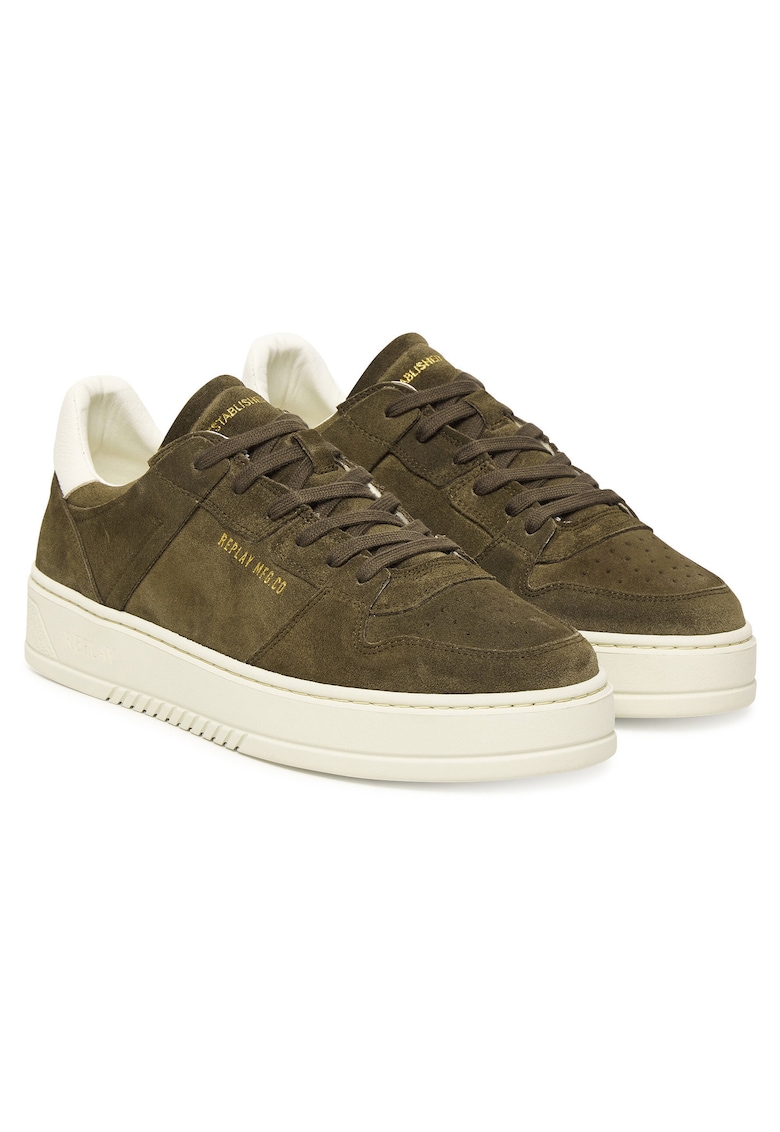 Tenisi barbati Mil Green 039 - piele naturala - verde
