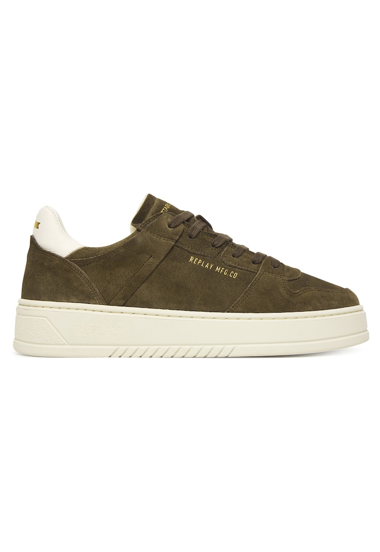 Tenisi barbati Mil Green 039 - piele naturala - kaki