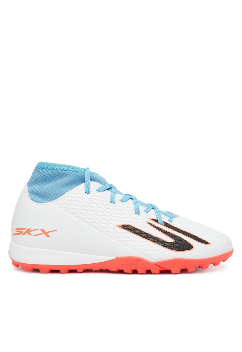 Pantofi sport copii - pentru fotbal - piele ecologica - alb