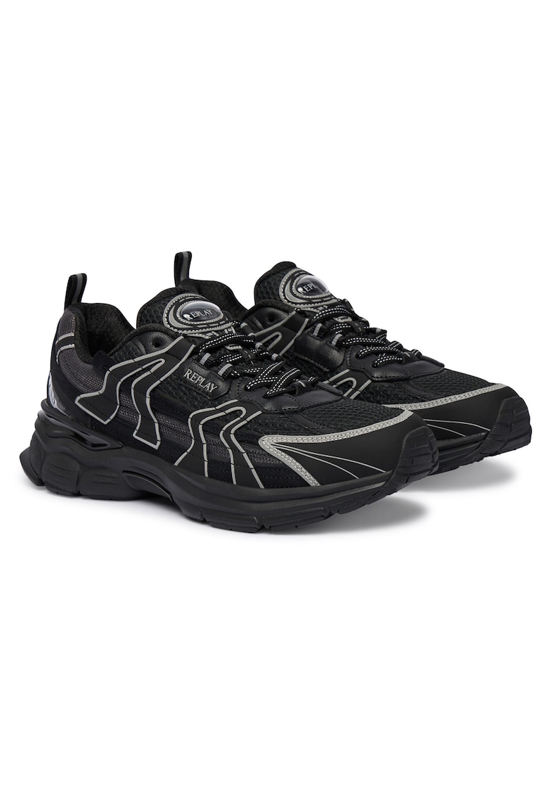 Tenisi barbati GMSD5 .000.C0003T - piele naturala - negru