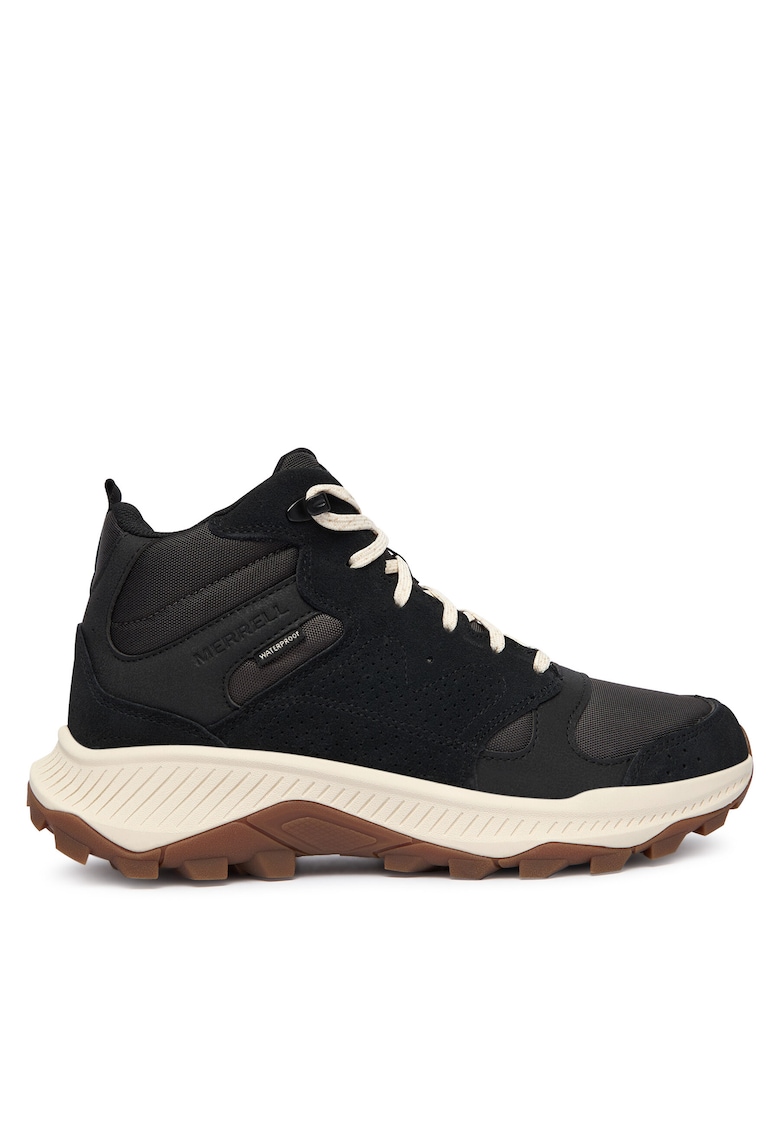 Merrell Ghete sport barbati Coal Tempo Sol Mid - piele naturala - negru