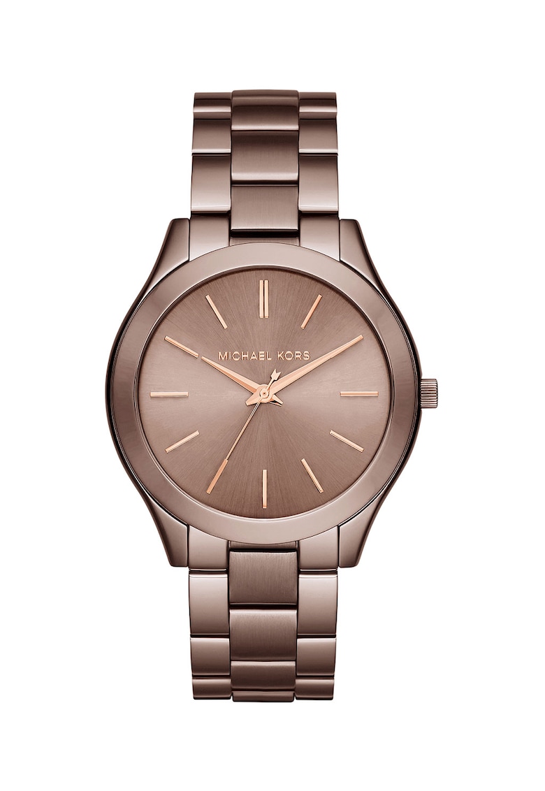 Ceas quartz cu bratara metalica Slim Runway - Auriu antichizat