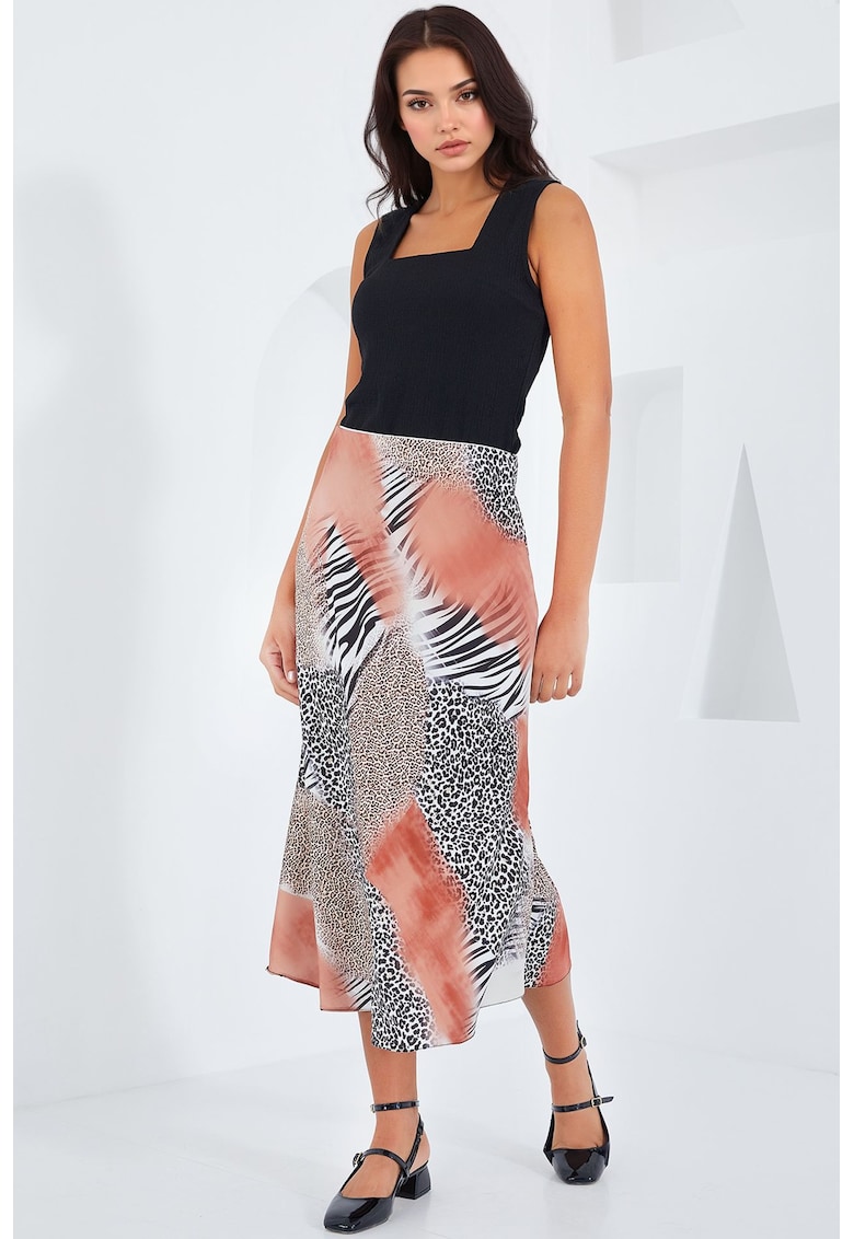 Fusta midi HiCCUP - croiala A - satin