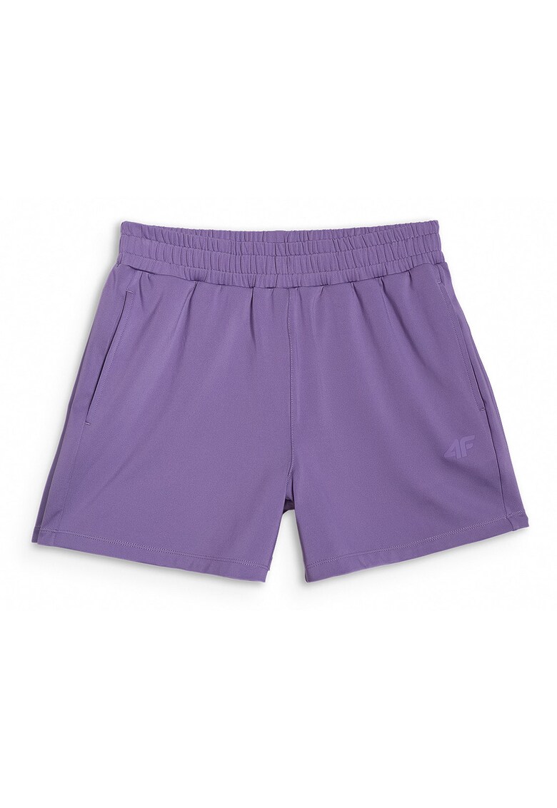 Sort Antrenament Femei - Talia Inalta - Material Sintetic Elastic pentru Confort si Miscare Libera - Roz inchis