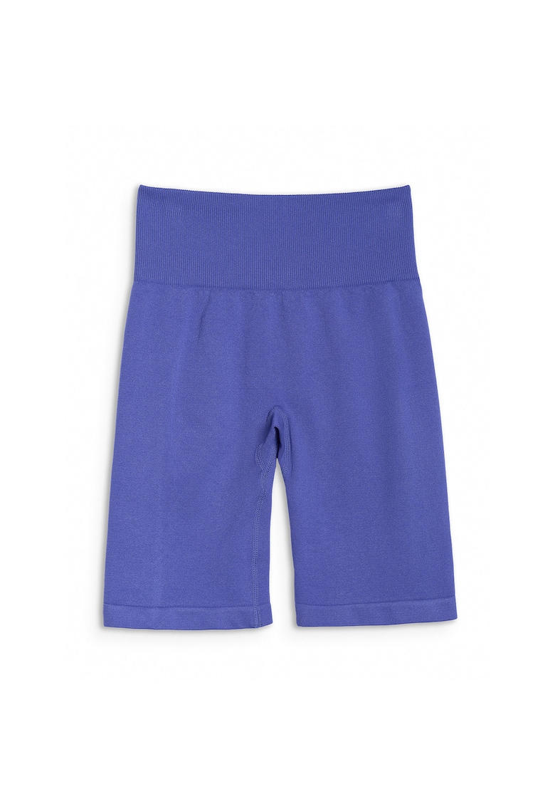 Sort De Antrenament Femei - Talie Inalta - Push-Up - Material Elastic Fara Cusaturi - MULTI ACTIVE - Abastru cobalt