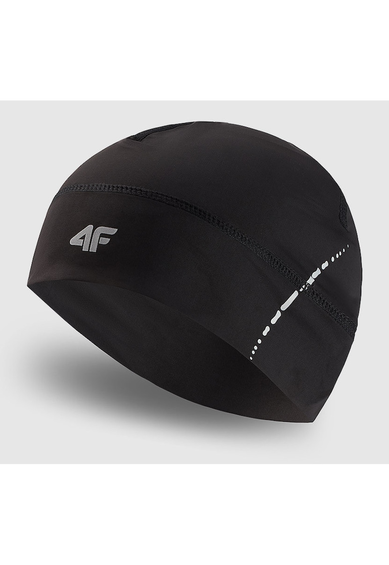 4f Caciula Unisex Running - Poliamida - Reflectorizanta Negru Intens - Elasticitate 20% pentru Sport si Antrenament Axel-indurata