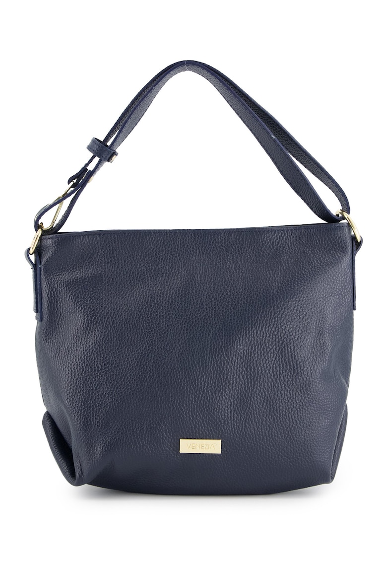 Geanta de umar - piele naturala - granat - 34x25x13cm - lungime curea 88cm