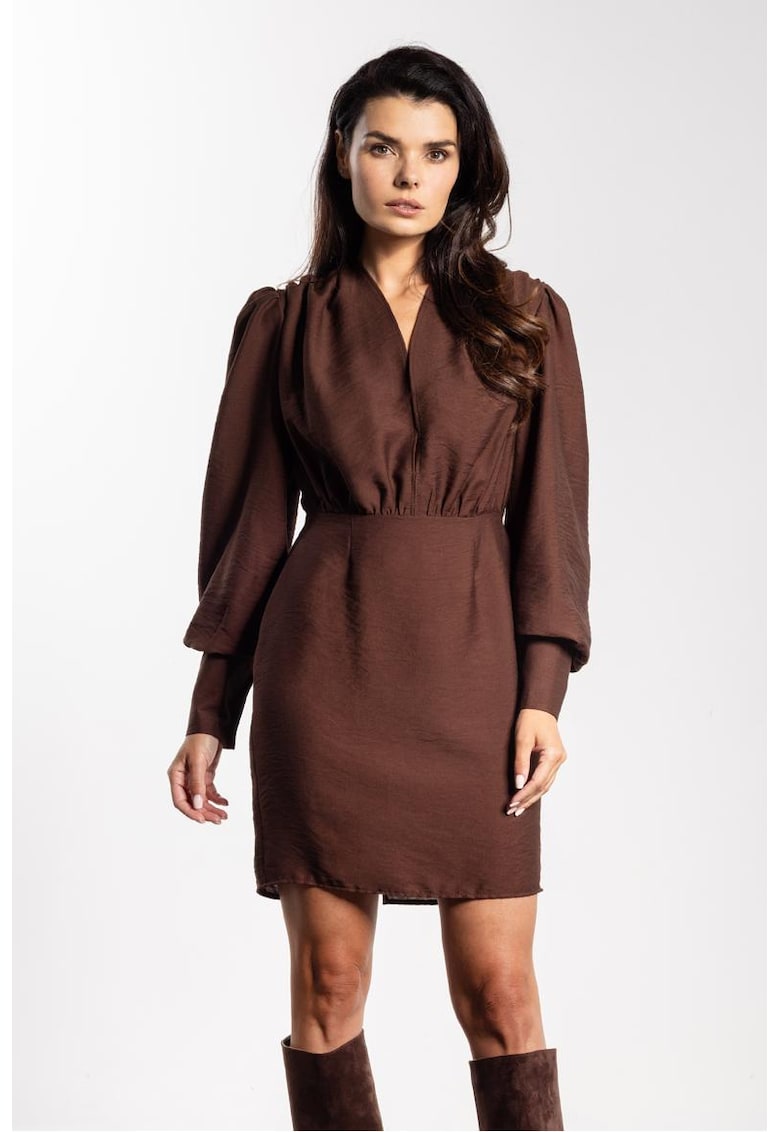 Rochie dreapta cu maneci bishop