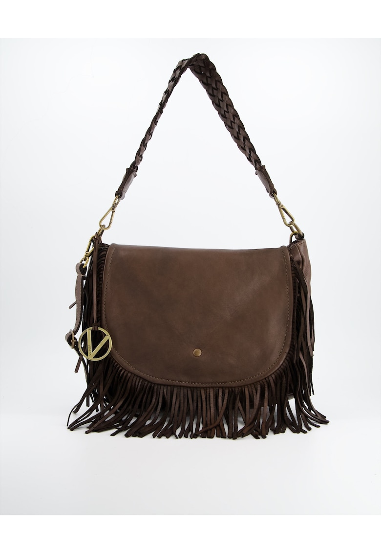 Geanta de umar maro - piele naturala - 36x23x7cm - 3 buzunare interioare - 2 buzunare exterioare - curea detasabila 120cm