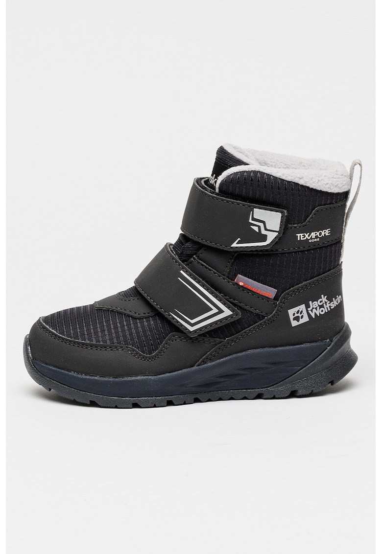 Ghete cu velcro si garnituri textile - Albastru ultramarin