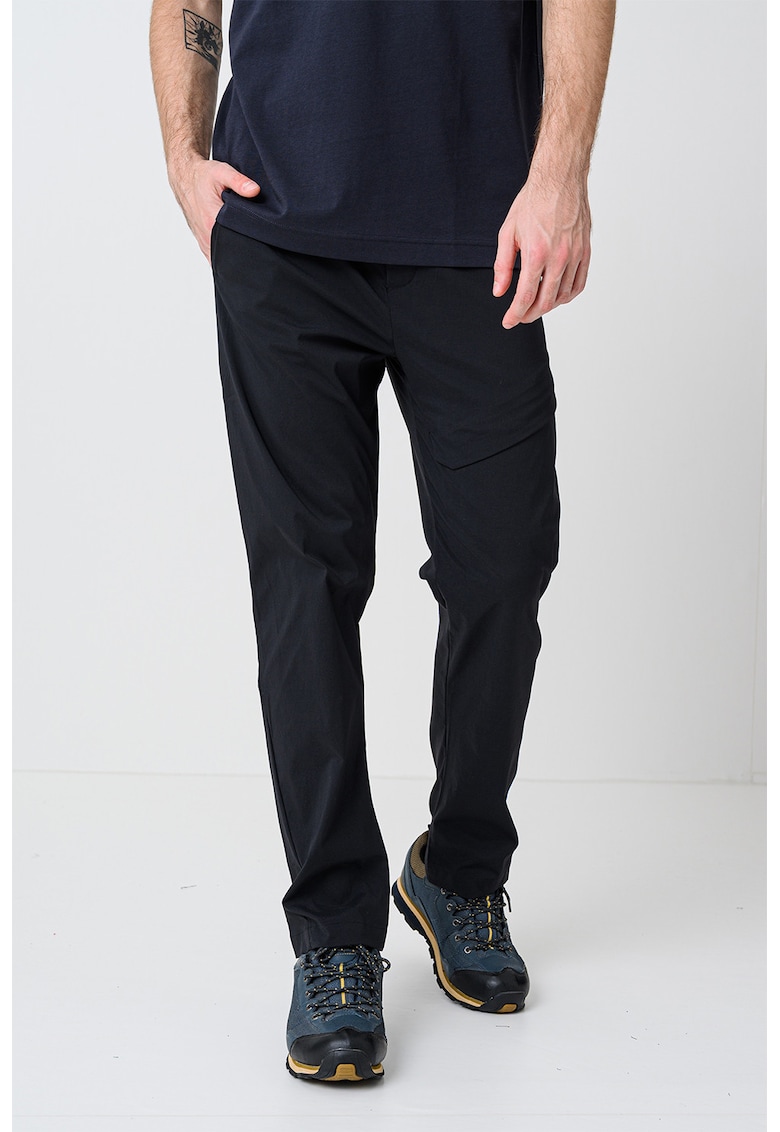 Pantaloni uni cu buzunare laterale - Negru