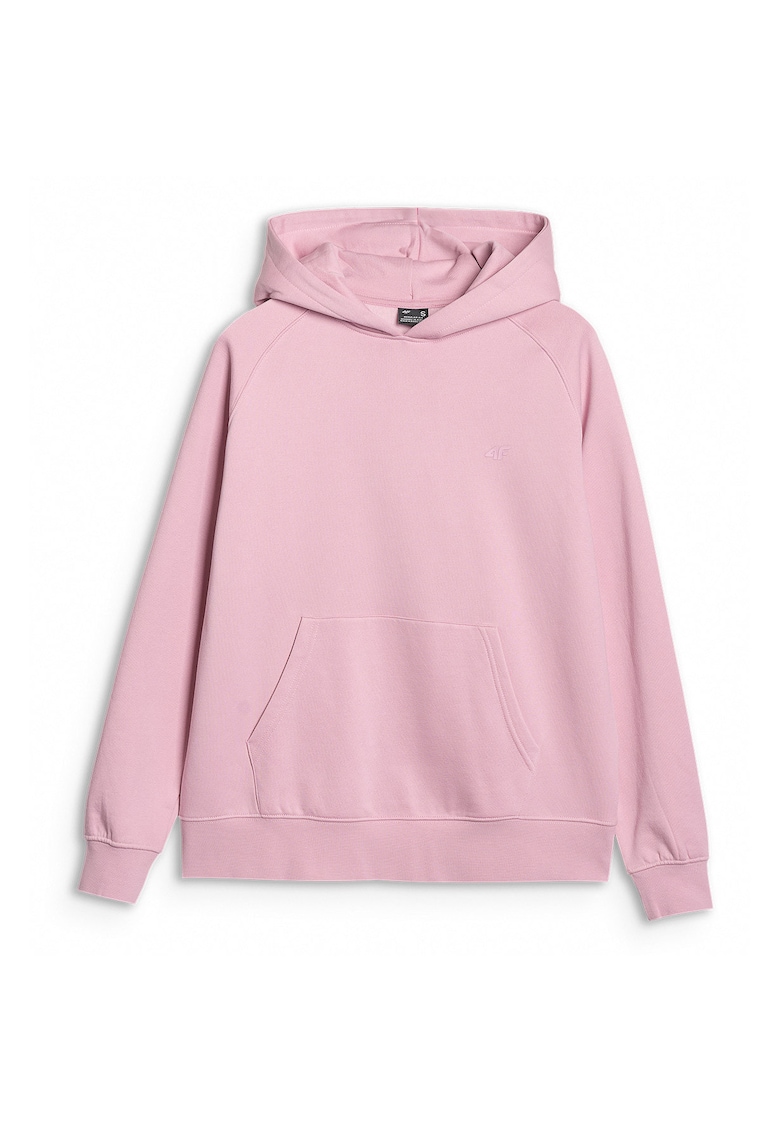 Hanorac Roz Pal cu Gluga si Buzunar - Regular - 37954 - Roz pal