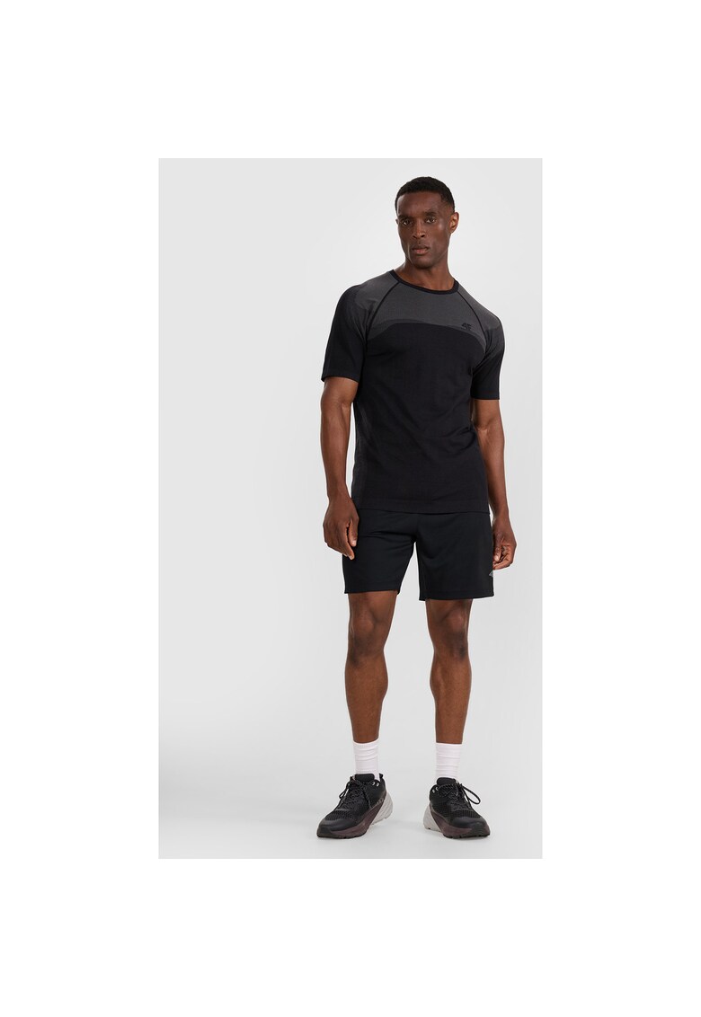 Pantaloni Scurti Sport - Sort Antrenament Barbati - Poliester - Negru Intens