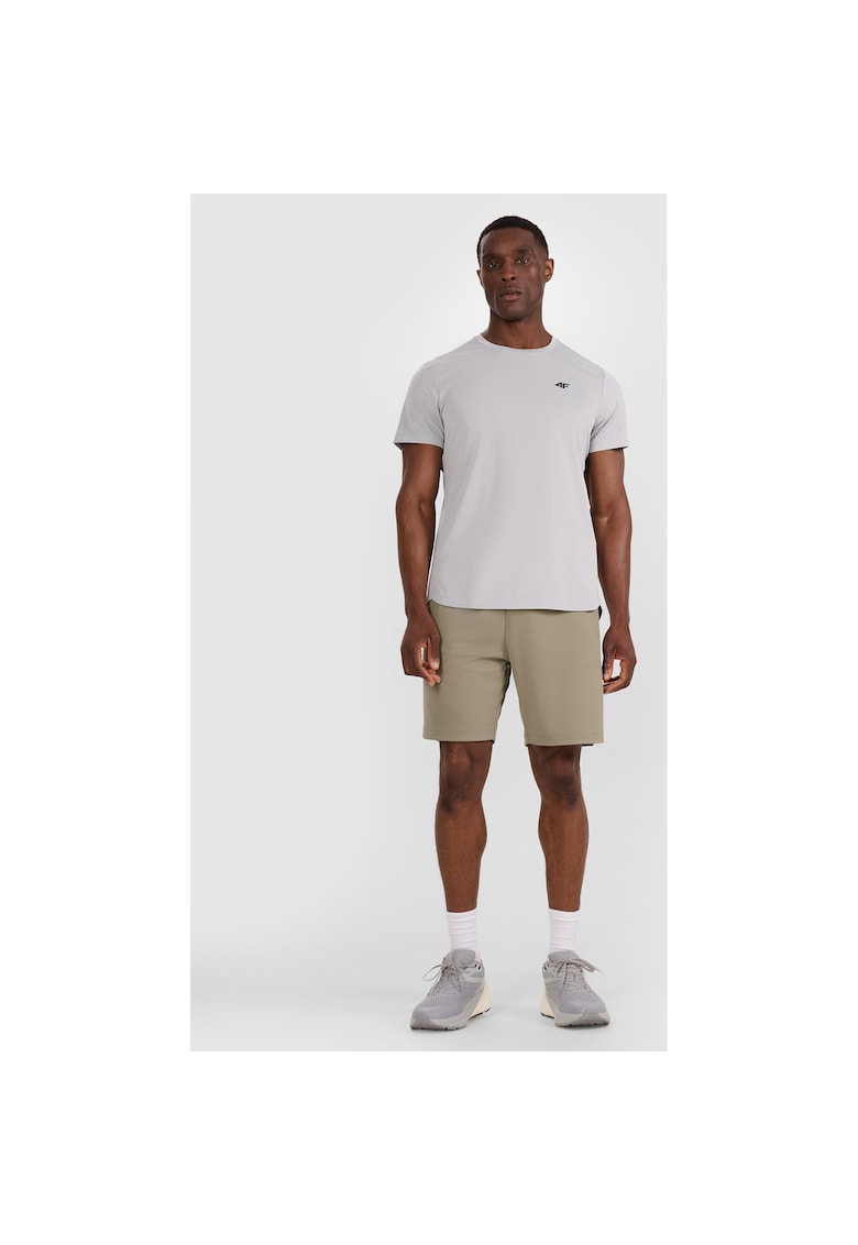 Pantaloni Scurti Sport - Sort Antrenament Barbati - Poliester - Kaki